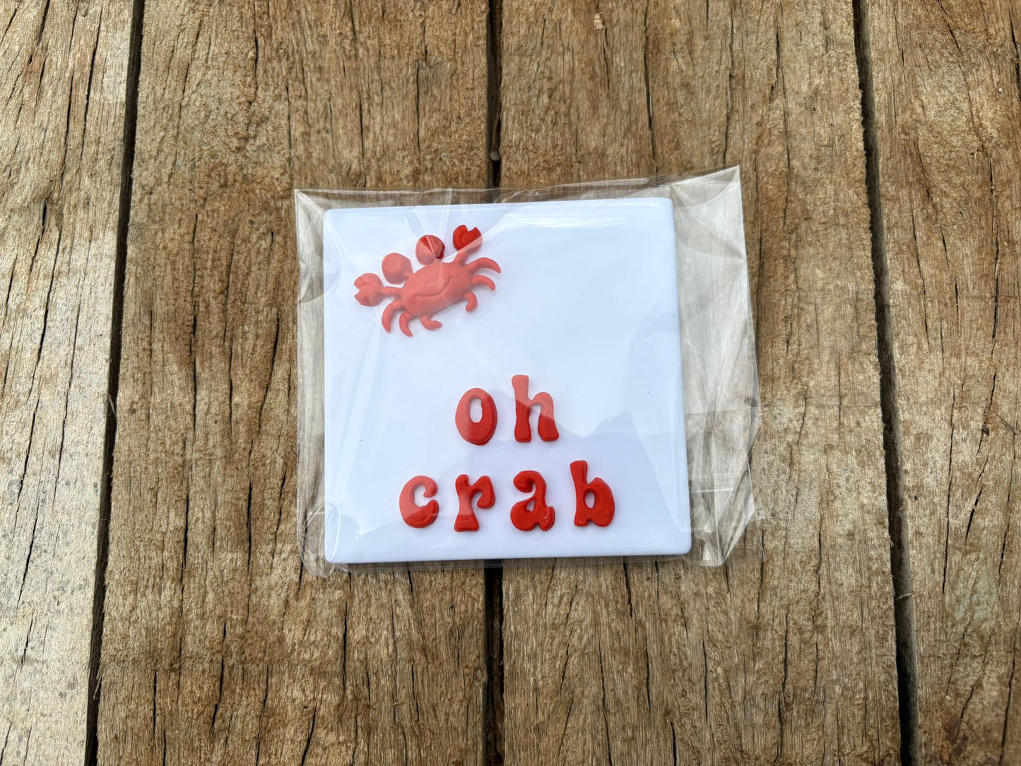Tegeltje 10x10 cm met Klei – Oh Crab