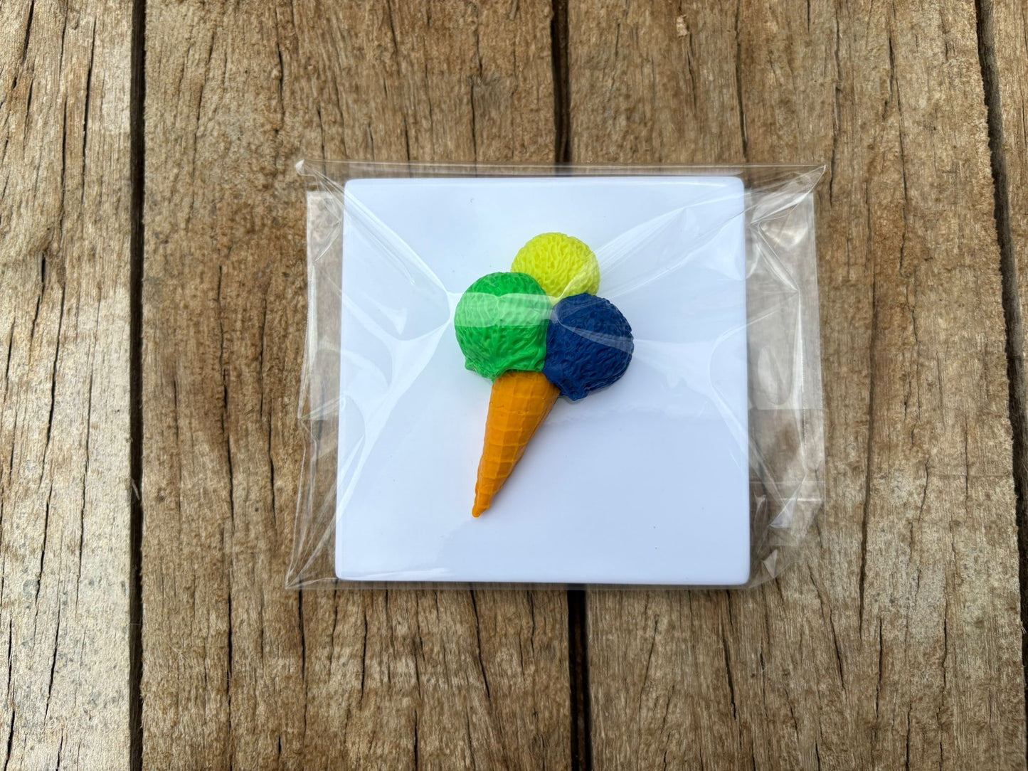 Tegeltje 10x10 cm met Klei – Icecream Scoops 🍦