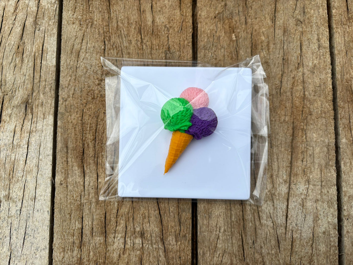 Tegeltje 10x10 cm met Klei – Icecream Scoops 🍦