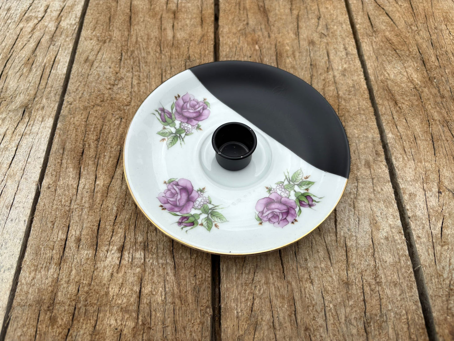 Kandelaar schotel - Black / Purple