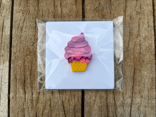 Tegeltje 10x10 cm met Klei – Icecream 🍦