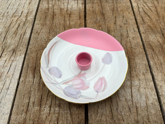 Kandelaar schotel - Pink Tulip