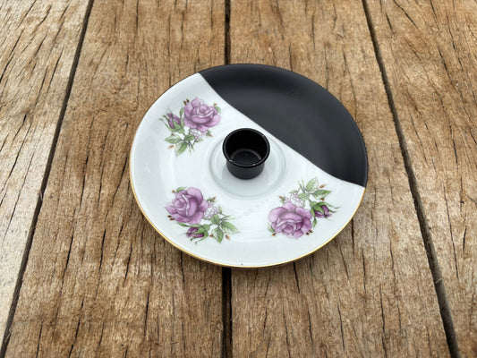 Kandelaar schotel - Black / Purple