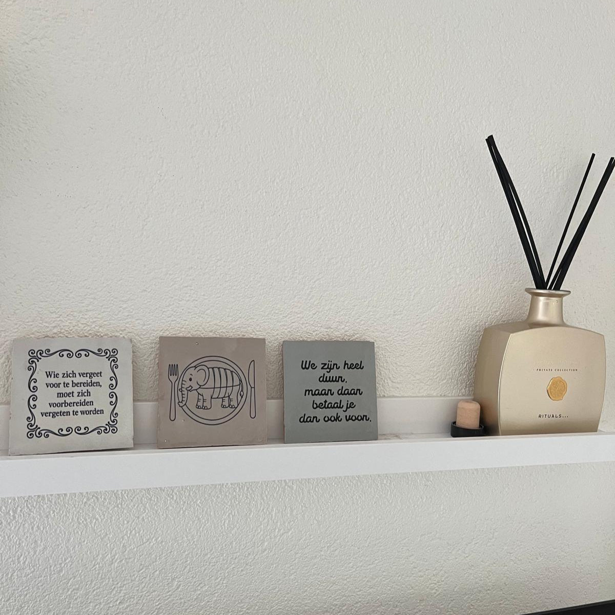 Tegeltje met Gepersonaliseerde Tekst – 10x10cm Zelliges